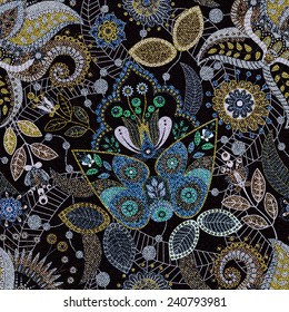 Colorful seamless floral pattern