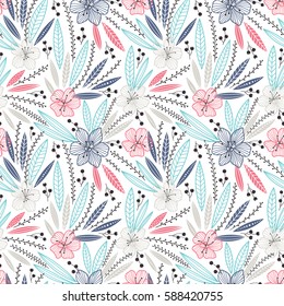 Colorful seamless floral pattern