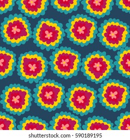 Colorful seamless floral pattern