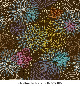 colorful seamless floral pattern