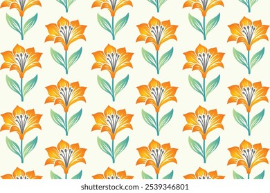 Patrón floral inconsútil colorido con las flores botánicas Abstractas y las hojas exuberantes ideales para los proyectos de la impresión digital y del diseño artístico de los textiles de la moda