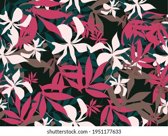 Colorful Seamless Floral Pattern Background.