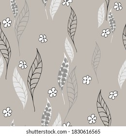Colorido patrón floral sin fisuras con flor de primavera dibujada a mano. Vector 10 EPS para su diseño creativo