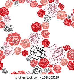 Farbiges, nahtloses Blumenmuster mit handgezeichneter Federblume. Vector 10 EPS für Ihr kreatives Design