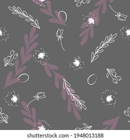 Colorido patrón floral sin fisuras con flor de primavera dibujada a mano. Vector 10 EPS para su diseño creativo