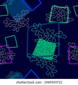 Colorido patrón floral sin fisuras con flor de primavera dibujada a mano. Vector 10 EPS para su diseño creativo