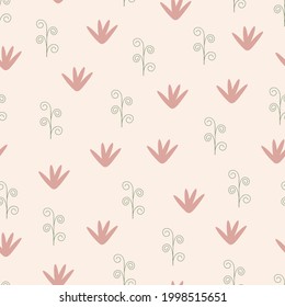 Colorful seamless floral pattern - hand drawn delicate design. Abstract trendy background. Vector illustration. Textile endless print