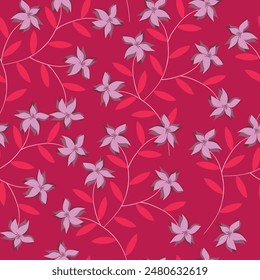 Colorido patrón floral sin costuras que es repetible. Limpio y hermoso Vector