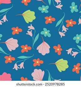 Colorful seamless floral pattern that is repeatable. Clean and beautiful Vector