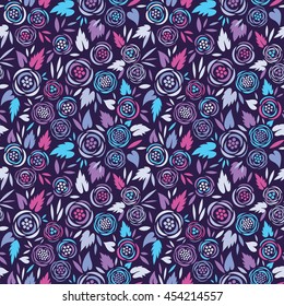 Colorful seamless floral vector pattern