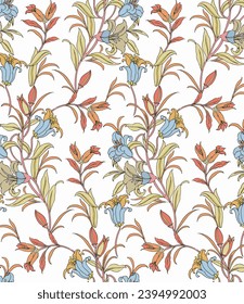 colorful seamless flower pattern, all over pattern, flower pattern.