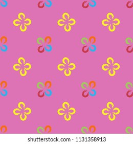 Colorful seamless flowers  background pattern