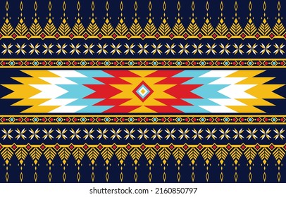 Colorful seamless geometric pattern. Ethnic vector texture.