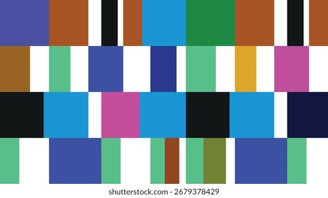 Colorful Seamless Geometric Pattern with Flowing Abstract Shapes and Playful Dots, Modern Trendy Vector Design for Children’s Projects, Creative Banners, Fashion Backdrops, Wrapping Paper, and Digital