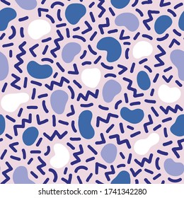Farbnahtloses geometrisches Muster. Moderner abstrakter Hintergrund. Hipster Memphis Stil.