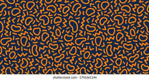 Colorful seamless geometric pattern. Modern abstract background. Hipster Memphis style.