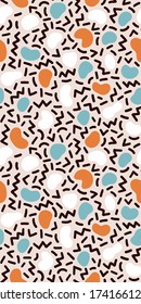 Colorful seamless geometric pattern. Modern abstract background. Hipster Memphis style.