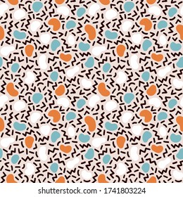 Colorful seamless geometric pattern. Modern abstract background. Hipster Memphis style.