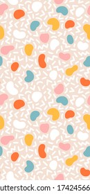 Colorful seamless geometric pattern. Modern abstract background. Hipster Memphis style.