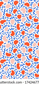 Colorful seamless geometric pattern. Modern abstract background. Hipster Memphis style.