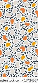 Farbnahtloses geometrisches Muster. Moderner abstrakter Hintergrund. Hipster Memphis Stil.