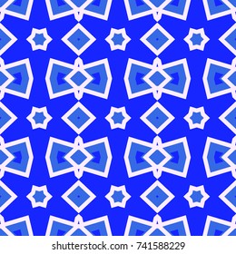 Colorful seamless geometric pattern. Ornamental, mosaic vector background. Suitable for textile, tile, fashion, package.