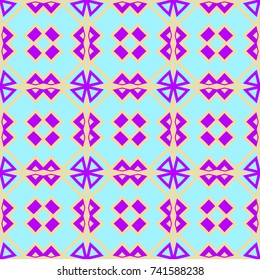 Colorful seamless geometric pattern. Ornamental, mosaic vector background. Suitable for textile, tile, fashion, package.