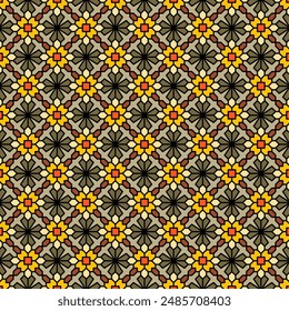 Colorful seamless geometric pattern. Suitable for various design purposes of textiles, tiles, wallpapers, backgrounds, etc.