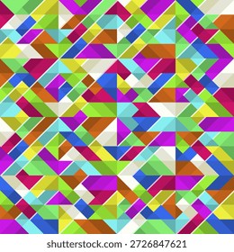 Patrón geométrico inconsútil colorido para el Fondo de pantalla, la decoración, y el papel de embalaje. Diseño de Vector plano sin fin.