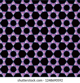 Colorful seamless geometric repeating tile pattern