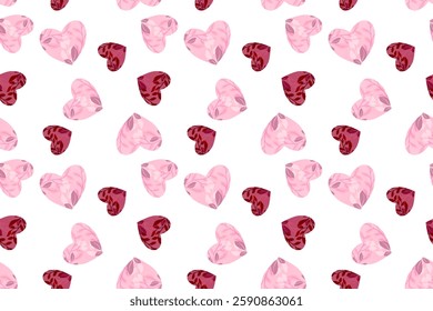 Colorful seamless heart pattern in vibrant hues for creative projects and designs