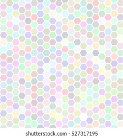 Colorful seamless hexagonal pattern. Abstract vector background. Modern festive wallpaper.