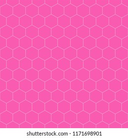 Colorful seamless hexagonal pattern - simple grid design. Bright geometric background