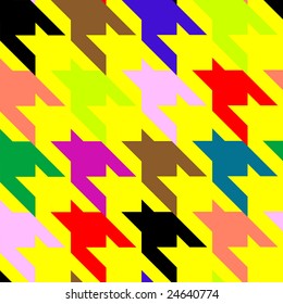 colorful seamless houndstooth pattern
