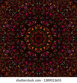 Colorful seamless kaleidoscope pattern background - abstract ethnic vector mandala wallpaper graphic from curved triangles