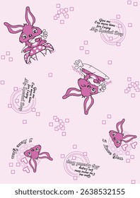 Colorful seamless kids pattern with cute animals and playful elements – perfect for children’s clothing, nursery decor, and wrapping paper designs