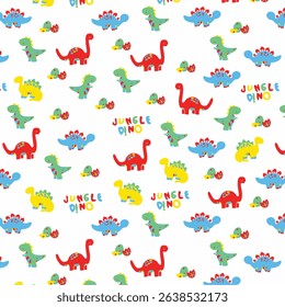 Colorful seamless kids pattern with cute animals and playful elements – perfect for children’s clothing, nursery decor, and wrapping paper designs