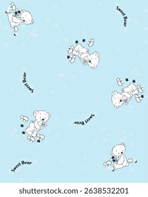 Colorful seamless kids pattern with cute animals and playful elements – perfect for children’s clothing, nursery decor, and wrapping paper designs
