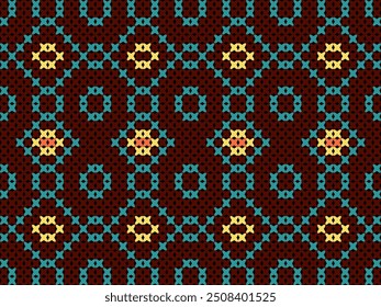 Patrón de tejido sin costuras colorido. Diseño para alfombra, envoltura, ropa, tejido de punto, Ikkat, ikat, tela.