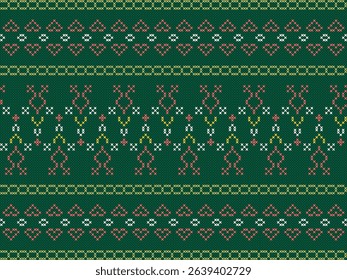 Colorful seamless knitting pattern. Design for capet, wrapping, clothing, knitting, Ikkat, ikat, fabric.