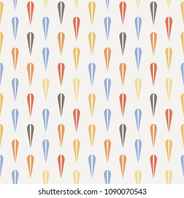 Colorful seamless leaf polka pattern. Endless ornate ornament
