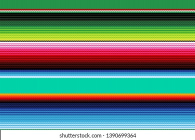 Colorful seamless mexican style pattern. Serape gesign. Background for Cinco de Mayo party or fiesta