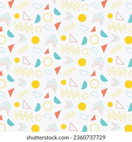 colorful seamless minimal geometric shapes pattern background vector illustration by shabrina iqlil