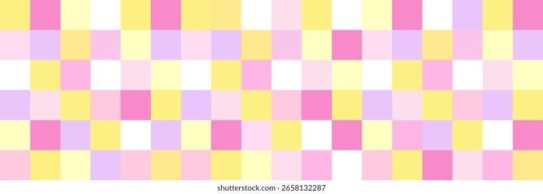 Colorful Seamless Mosaic Squares Pattern