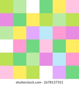 Colorful Seamless Mosaic Squares Pattern