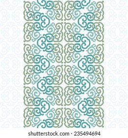 Colorful seamless ornament, white background. 