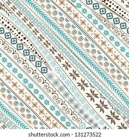 Colorful seamless ornamental pattern