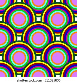 Colorful seamless overlap circles vector pattern, abstract background for wrapping paper, page fill, book covers etc. 