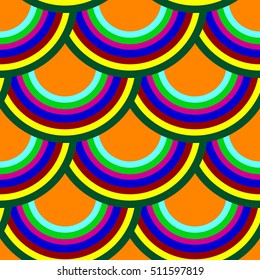 Colorful seamless overlap circles vector pattern, abstract background for wrapping paper, page fill, book covers etc. 