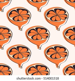 Colorful seamless pattern with abstract fruit seed. Vector illustration eps 8